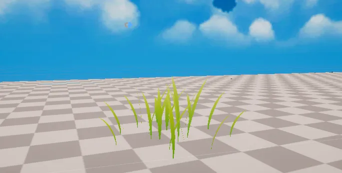 Grass created using Unity's built-in features